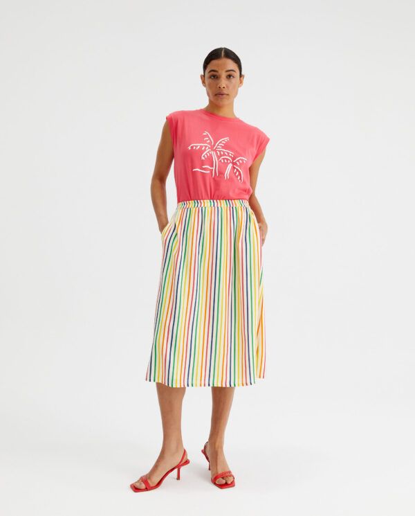 CAMISETA DE ALGODON CON ESTAMPADO PALMERAS - Imagen 4