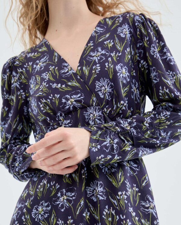 Vestido midi en viscosa LEZING "ECOVERO" con estampado flora
