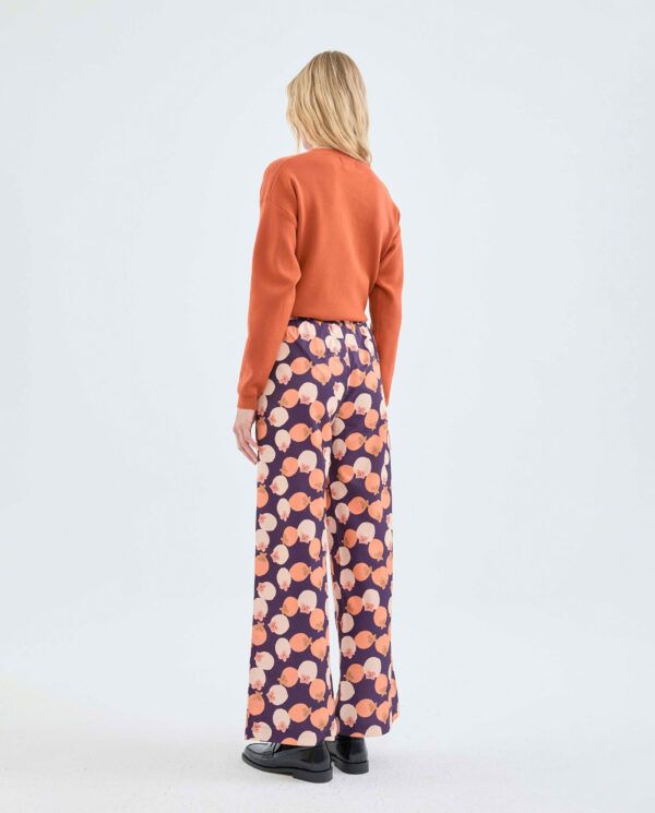 PANTALON LARGO RECTO CON ESTAMPADO DE CAQUIS - Imagen 3