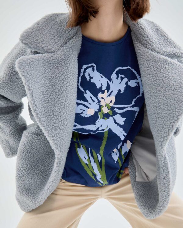Camiseta de algodón con gráfica floral