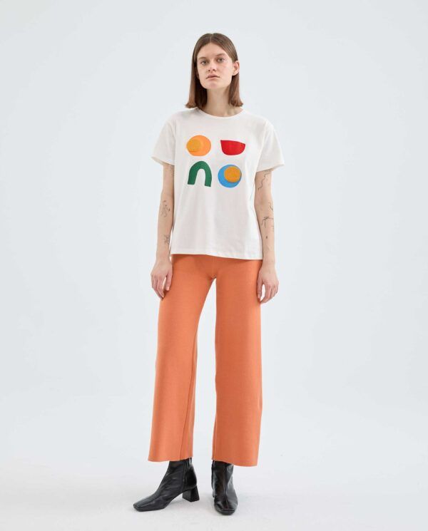 Camiseta de algodón con gráfica geométrica - Imagen 4