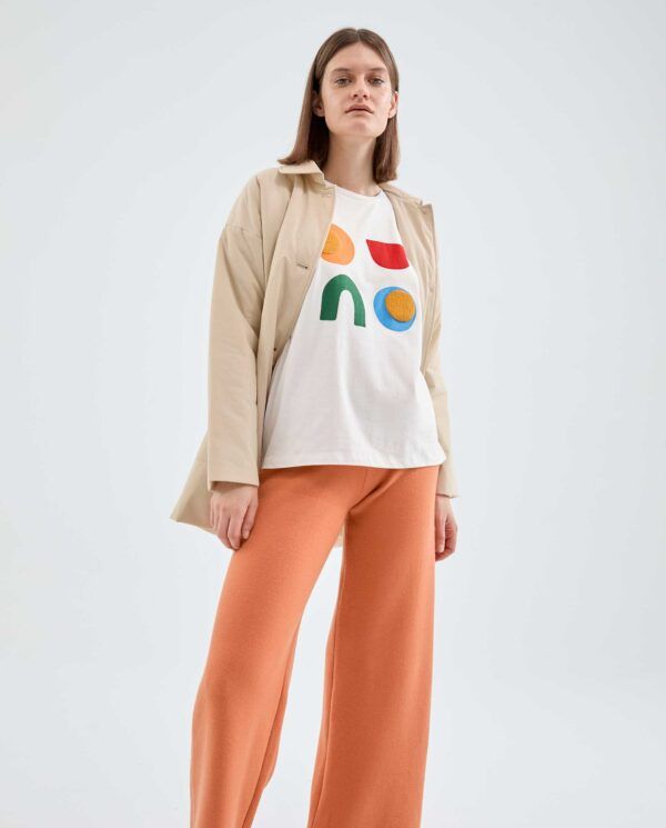 Camiseta de algodón con gráfica geométrica - Imagen 3