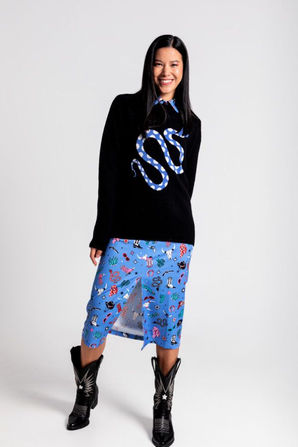 Falda Midi Jeans - Cowgirl - Imagen 2