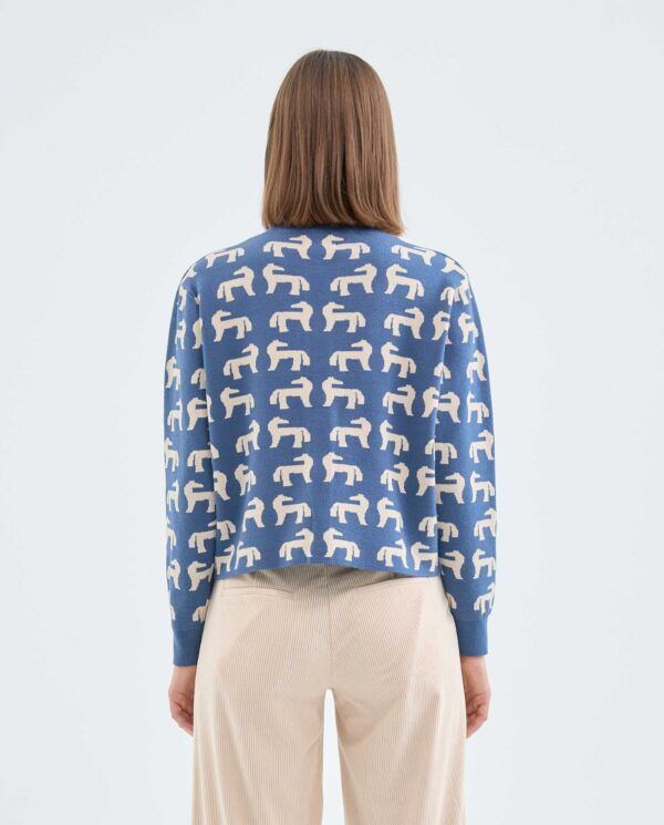 Cárdigan de punto fino con estampado de caballos4 - Imagen 3