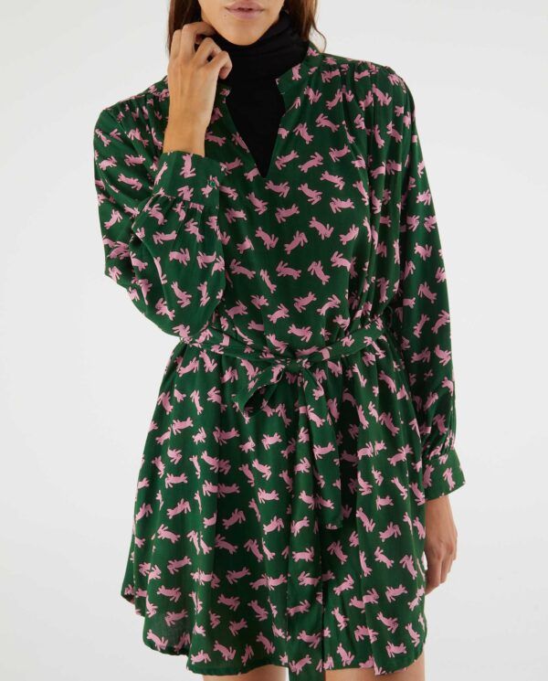 VESTIDO CORTO CON ESTAMPADO DE CONEJOS - Imagen 4