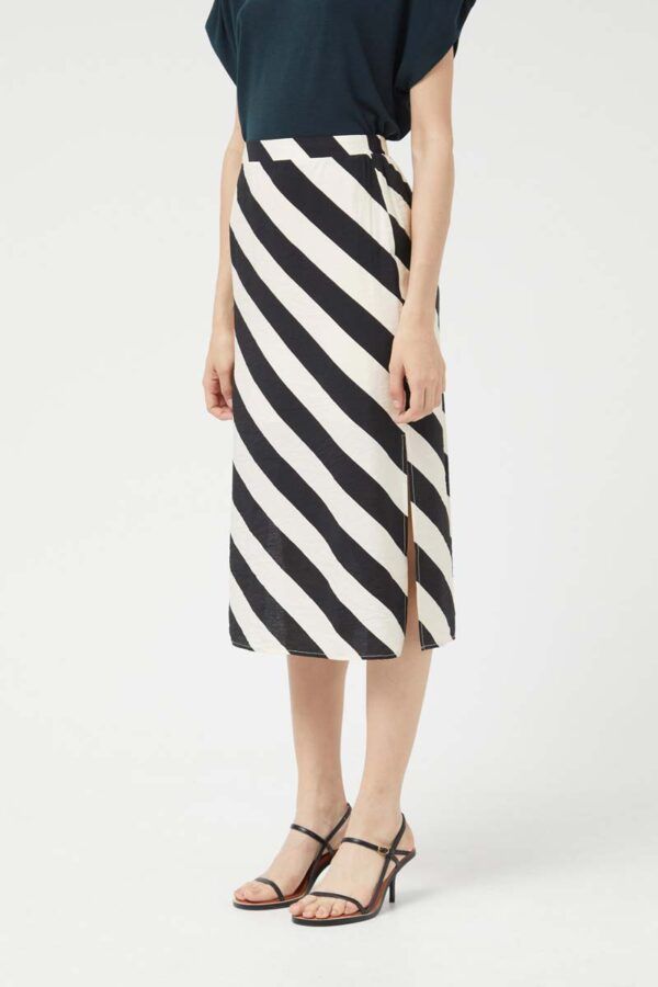 FALDA MIDI STRIPES