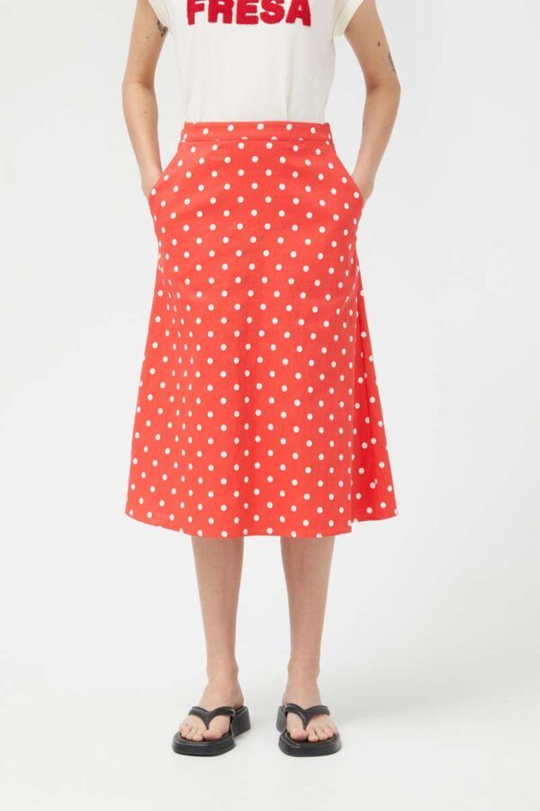 FALDA MIDI POLKA DOTS