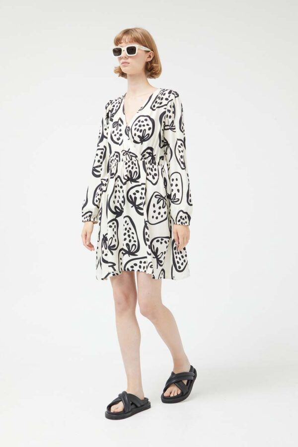 VESTIDO CORTO ESTAMPADO FRESAS - Imagen 2