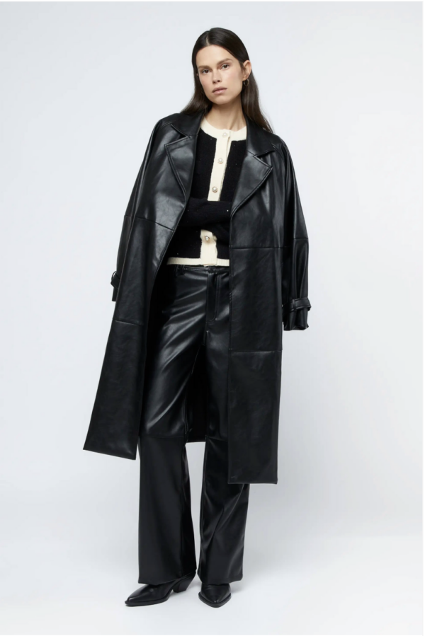 CHAQUETA PUNTO NEGRA BRILLANTE - Imagen 4