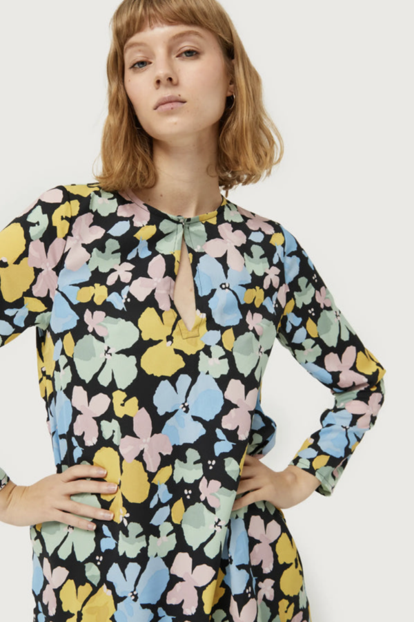 VESTIDO CORTO ESTAMPADO FLORAL JACINTO - Imagen 3