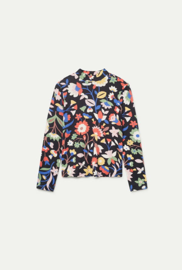 TOP AJUSTADO ESTAMPADO FLORAL GRANDE - Imagen 4