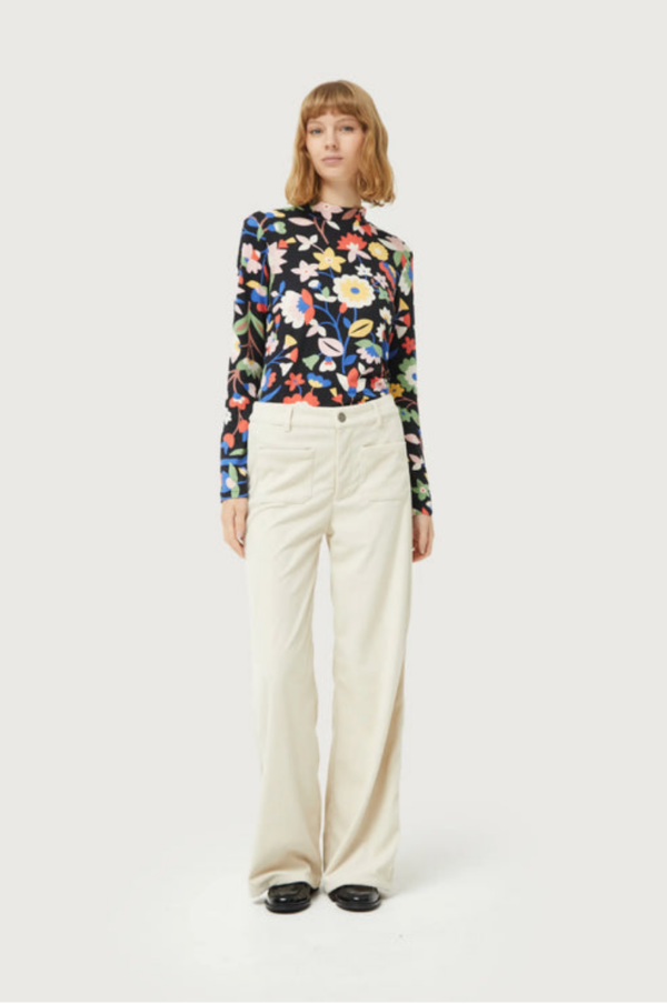 TOP AJUSTADO ESTAMPADO FLORAL GRANDE - Imagen 2