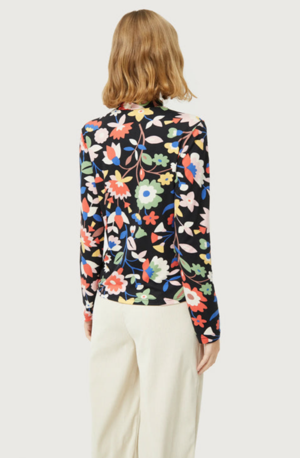 TOP AJUSTADO ESTAMPADO FLORAL GRANDE - Imagen 5