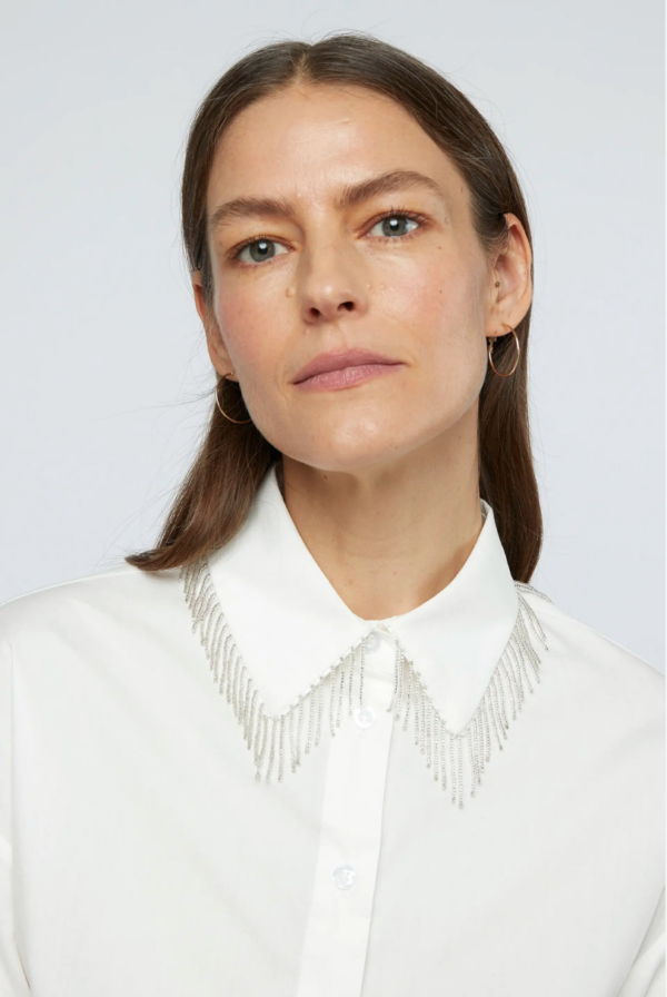 CAMISA POPELIN ABALORIOS BLANCA - Imagen 4