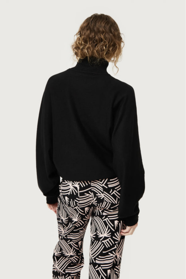 JERSEY DE PUNTO DE CUELLO VUELTO NEGRO - Imagen 5