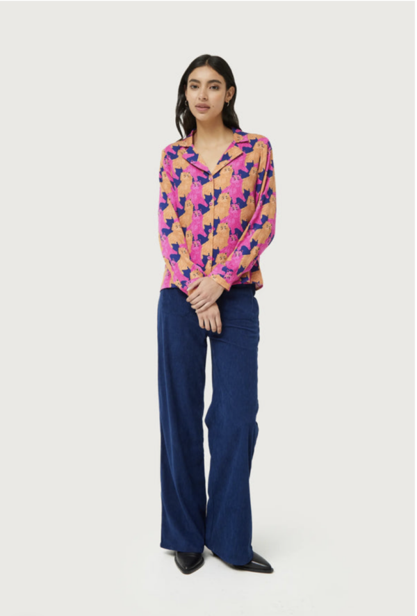 CAMISA CON ESTAMPADO DE GATOS - Imagen 3