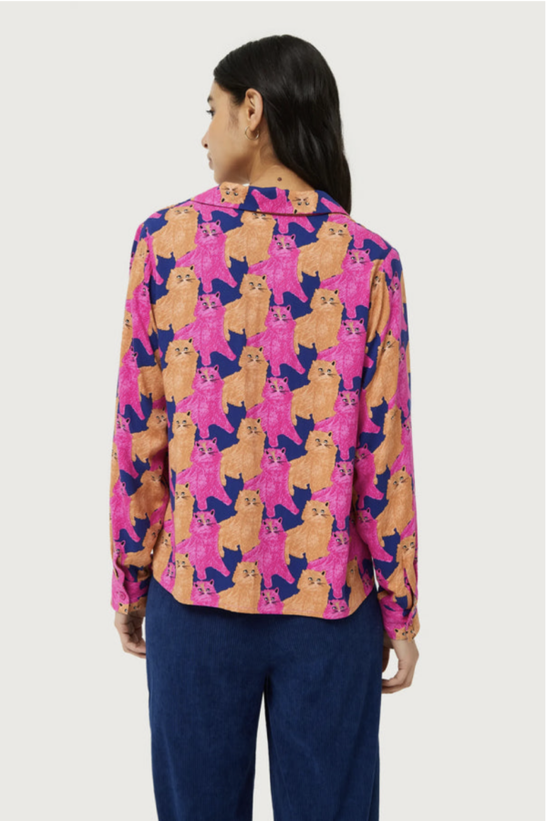 CAMISA CON ESTAMPADO DE GATOS - Imagen 5