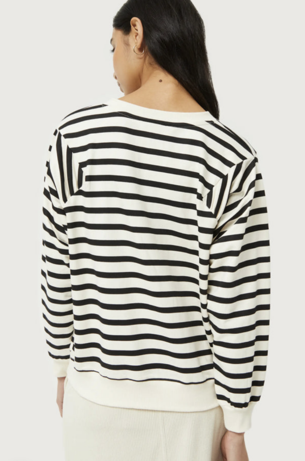 SUDADERA RAYAS BLANCAS Y NEGRAS - Imagen 4