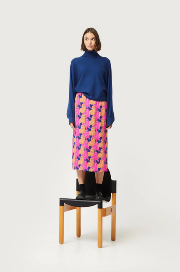 FALDA MIDI CON ESTAMPADO DE GATOS - Imagen 3