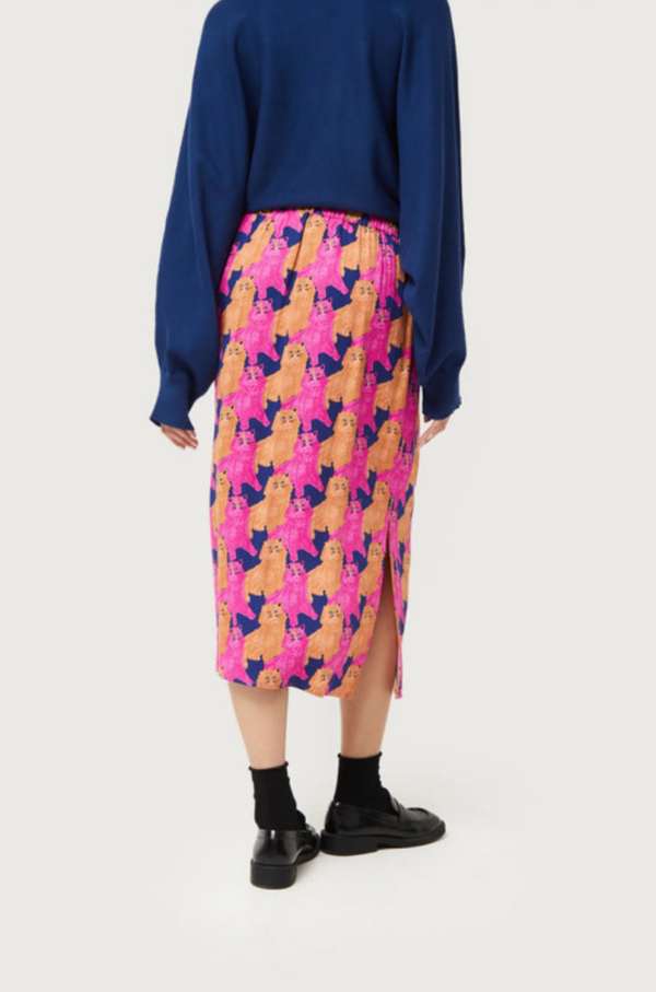 FALDA MIDI CON ESTAMPADO DE GATOS - Imagen 5