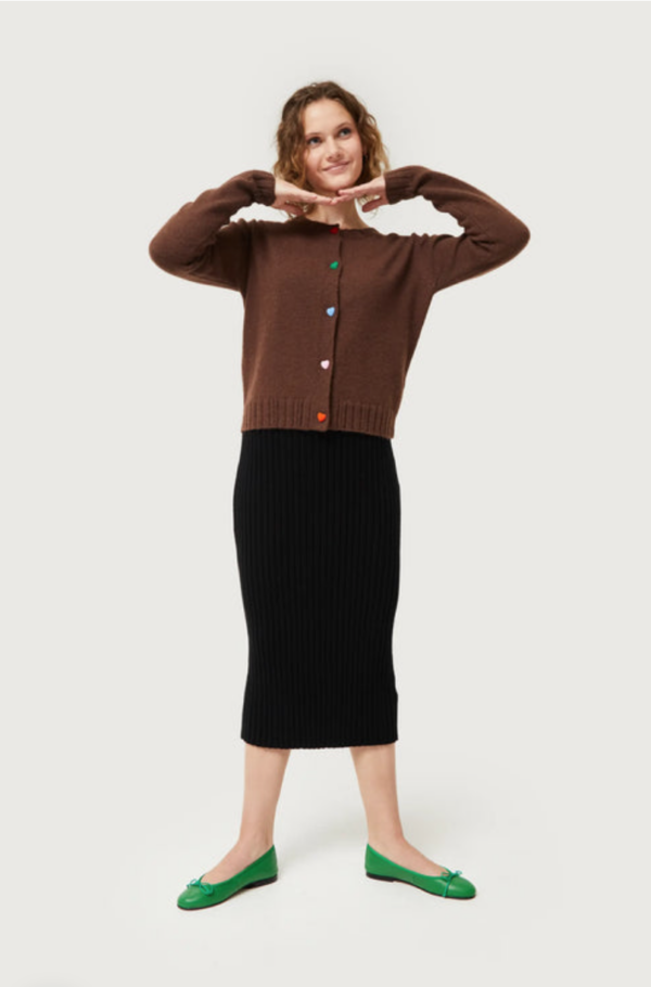 FALDA MIDI DE PUNTO NEGRA - Imagen 3