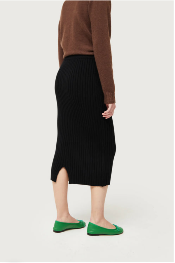 FALDA MIDI DE PUNTO NEGRA - Imagen 5
