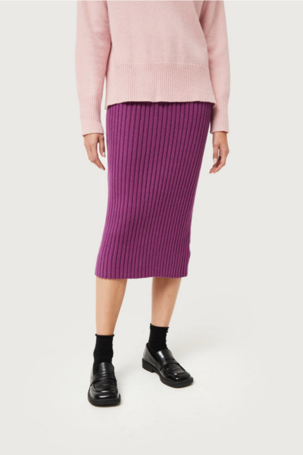 FALDA MIDI PUNTO MORADA - Imagen 3