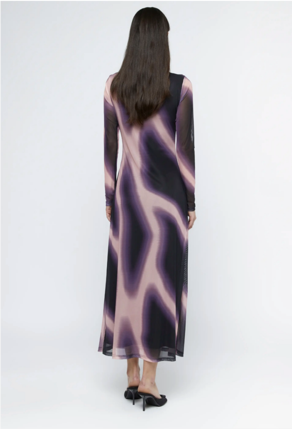 VESTIDO LARGO MALLA ESTAMPADO BOREAL - Imagen 4