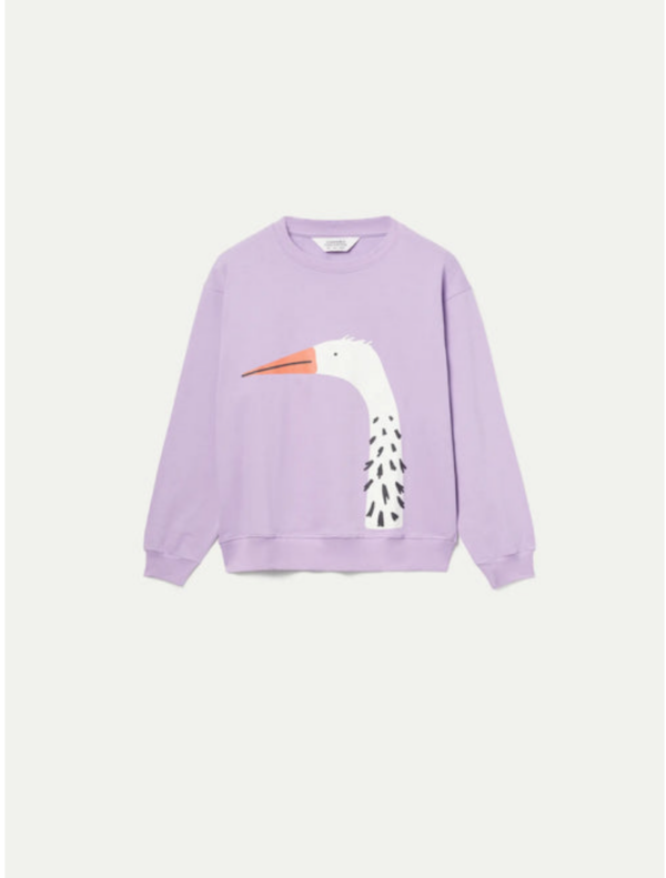 SUDADERA DE PRINT DE GARZA LILA - Imagen 4