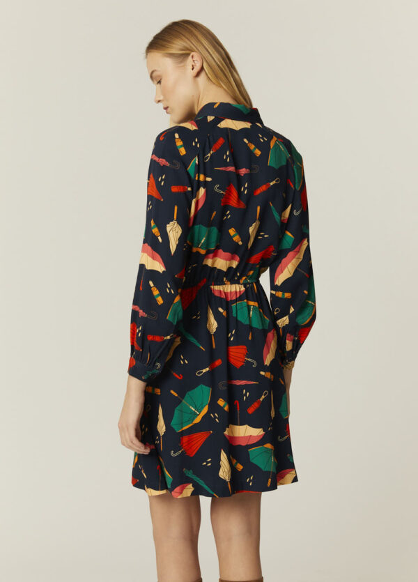 VESTIDO CORTO CAMISERO UMBRELLAS - Imagen 3