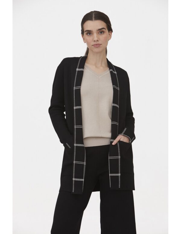 CHAQUETA CON JACQUARD INTERIOR