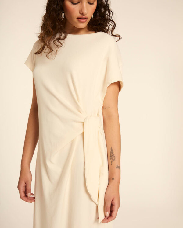 VESTIDO CANALE ANUDADO CREAM - Imagen 2