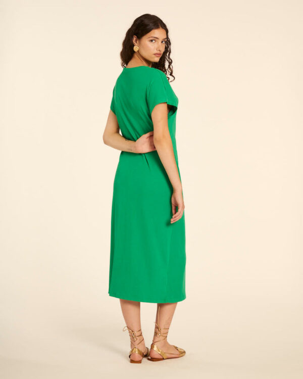 VESTIDO CANALE ANUDADO VERDE - Imagen 4