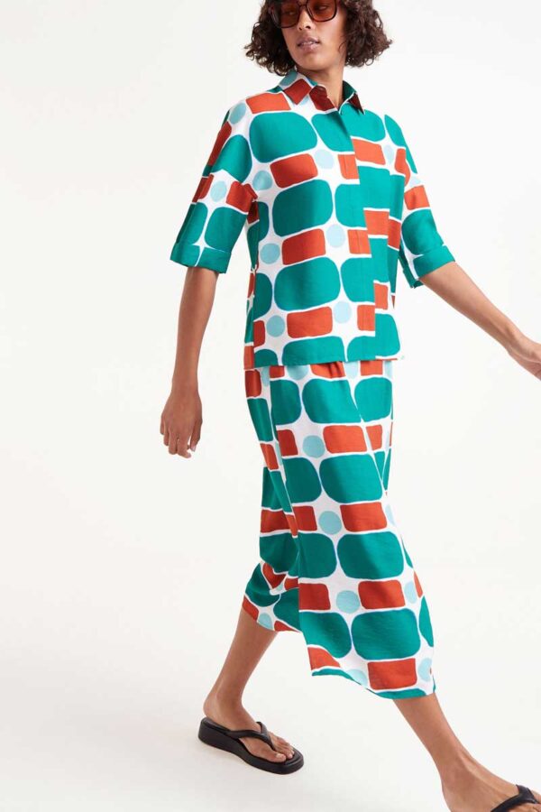 FALDA MIDI CON ESTAMPADO PEPPER MINT - Imagen 3