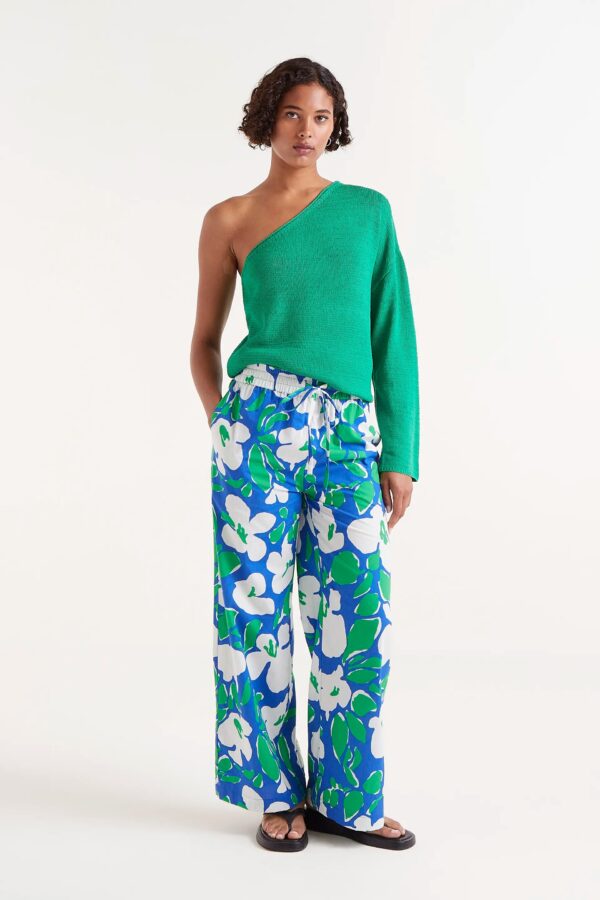 PANTALON LARGO ESTAMPADO FLORAL BOSCO - Imagen 2