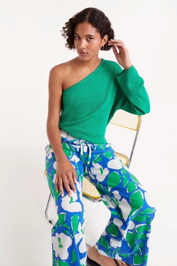 PANTALON LARGO ESTAMPADO FLORAL BOSCO - Imagen 3