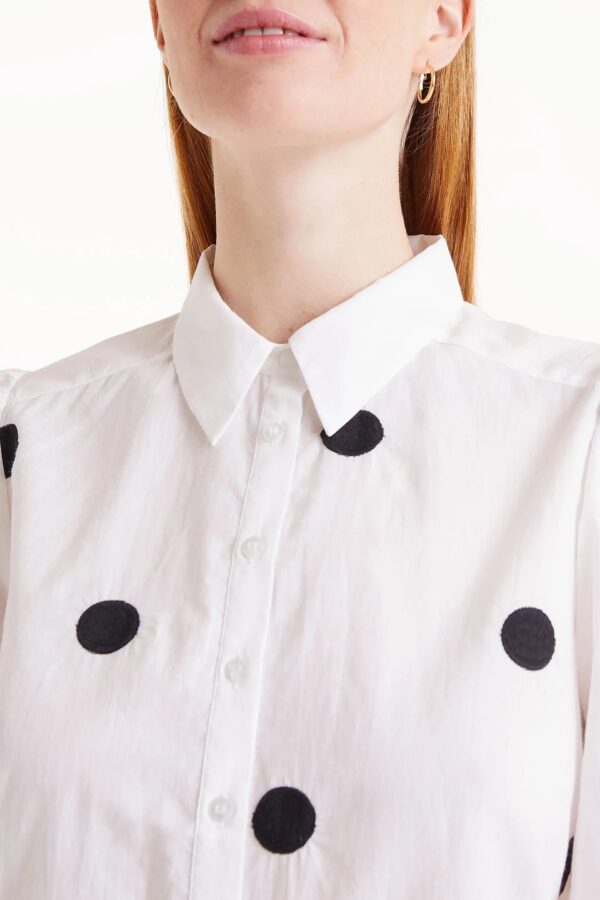 CAMISA MANGA CORTA ESTAMPADO LUNARES - Imagen 3