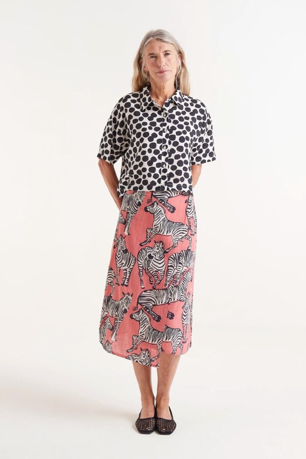 FALDA MIDI ESTAMPADO CEBRAS - Imagen 3