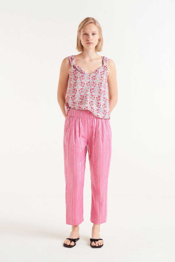 PANTALONLARGO LUREX ROSA - Imagen 2