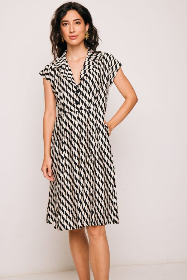 Vestido Corto Mundaka Cinta Negro - Imagen 7