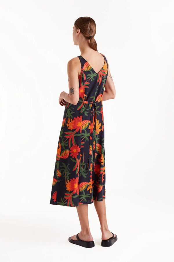 Vestido midi estampado floral Famara - Imagen 3