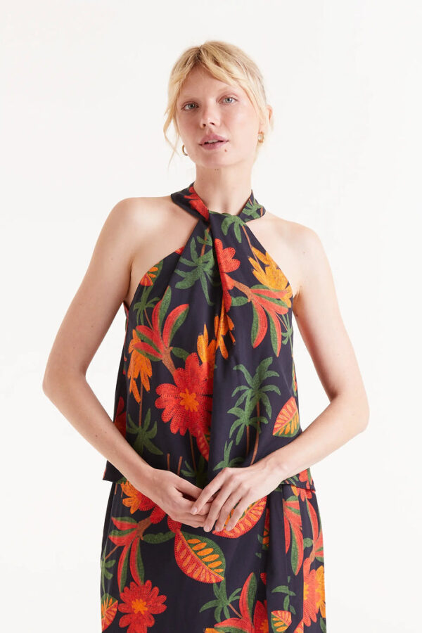 Top halter estampado floral Famara