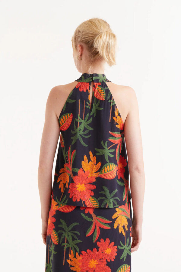 Top halter estampado floral Famara - Imagen 3