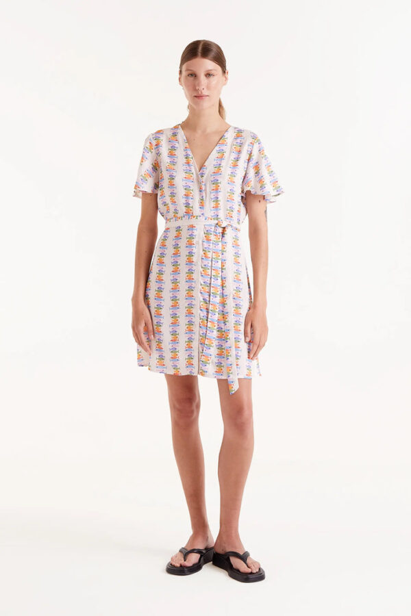 VESTIDO CORTO ESTAMPADO MARINA