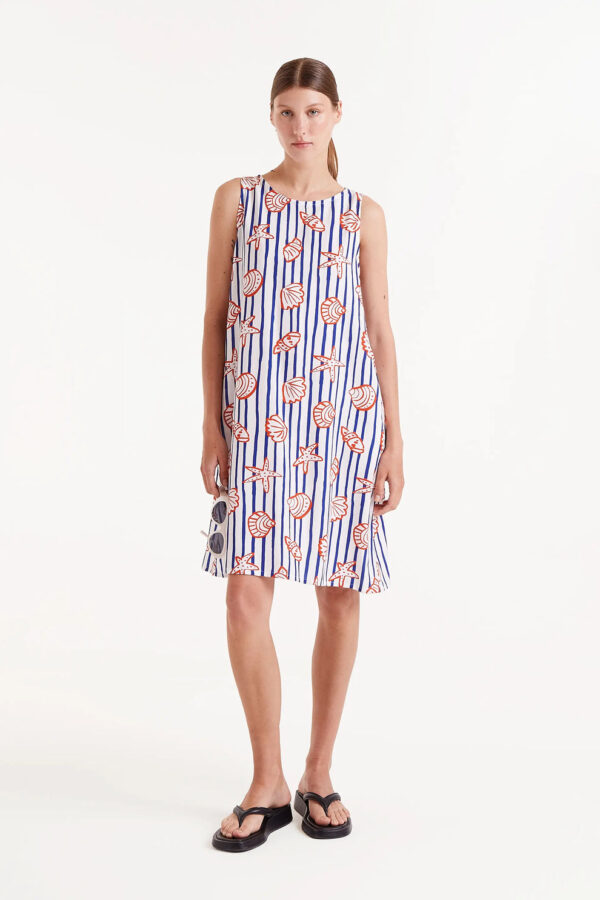 Vestido corto estampado de rayas Nemo