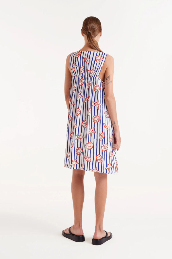 Vestido corto estampado de rayas Nemo - Imagen 2