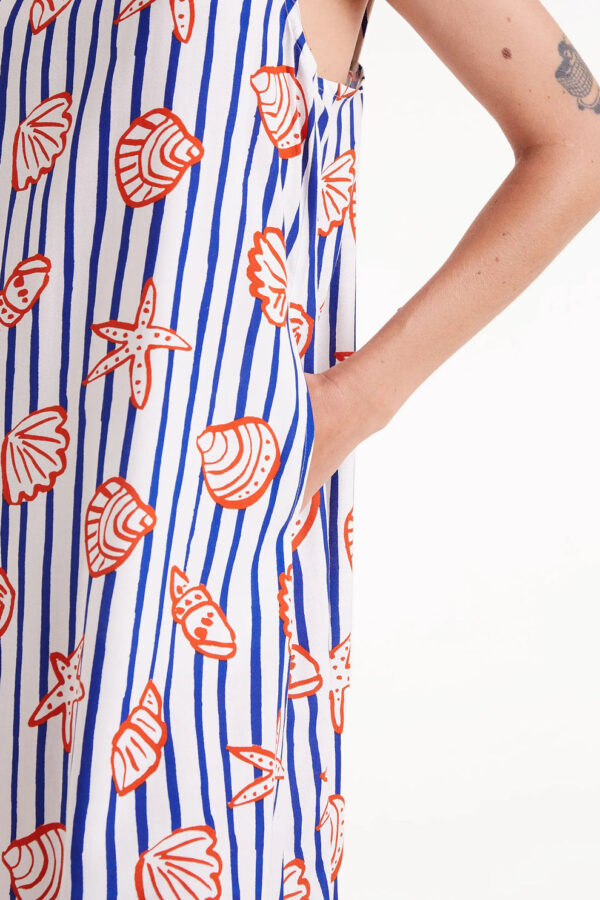 Vestido corto estampado de rayas Nemo - Imagen 3