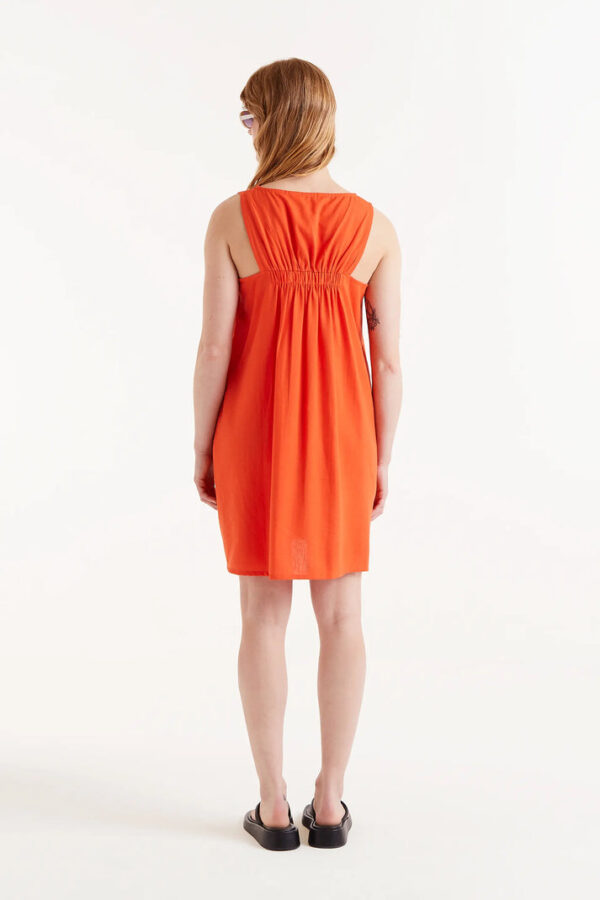 VESTIDO NARANJA TIRANTE ANCHO - Imagen 6