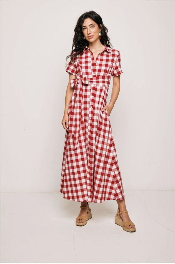 VESTIDO LARGO TARIFA VICHI ROJO