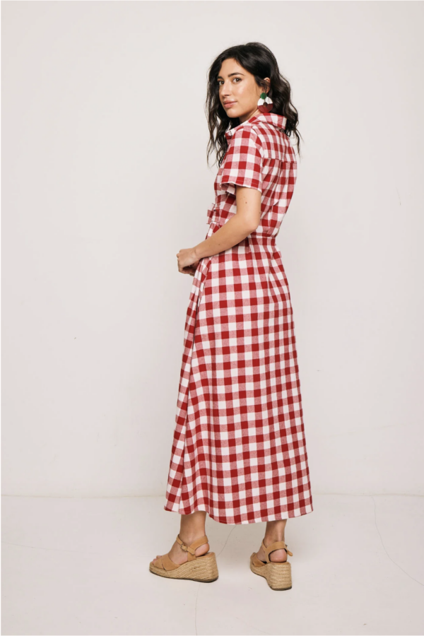 VESTIDO LARGO TARIFA VICHI ROJO - Imagen 4